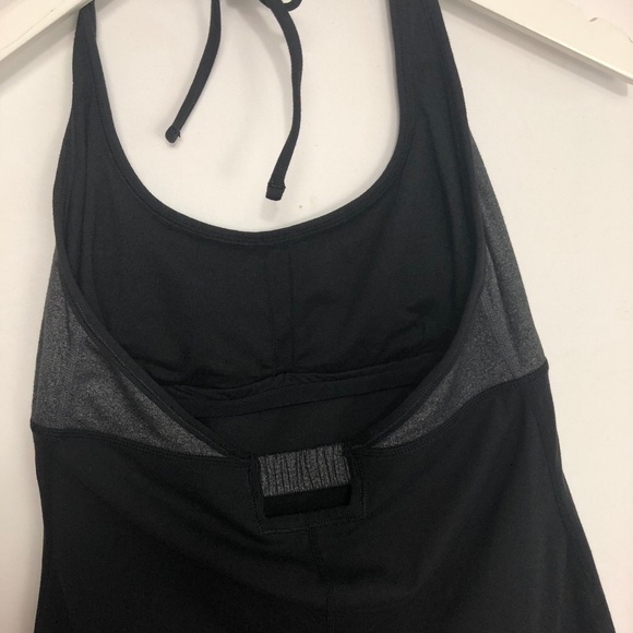 Lululemon Namaste Halter Tank Women's 8 Black Grey - Picture 5 of 7